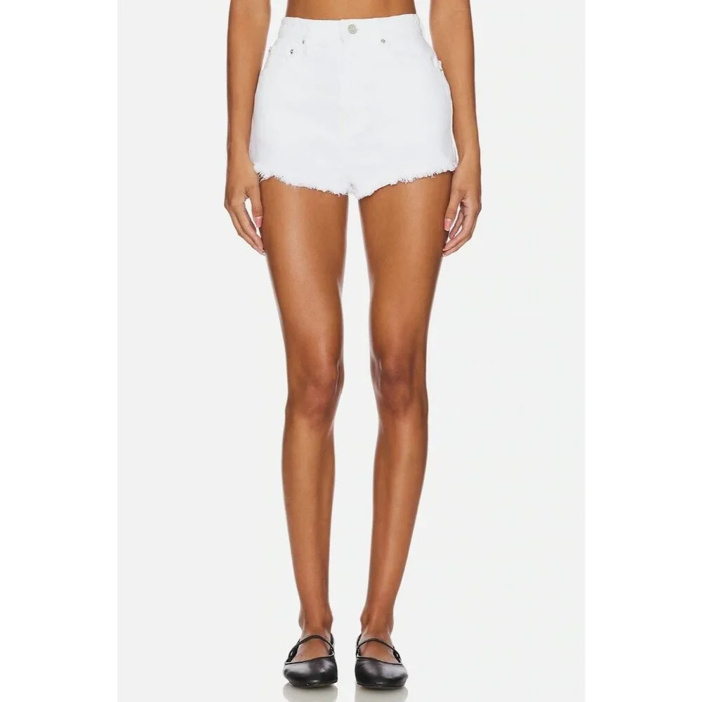 GRLFRND Kyla Hot Shorts in Amarillo Fray 23 Womens Denim Jeans
